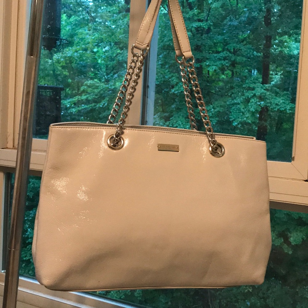 Kate Spade Taupe Patent Handbag